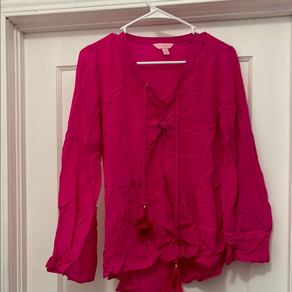 Lilly Pulitzer Fuchsia Blouse